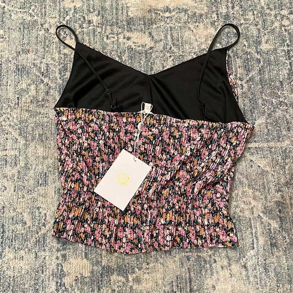 WAYF floral silk peplum tank NWT - Picture 5 of 6